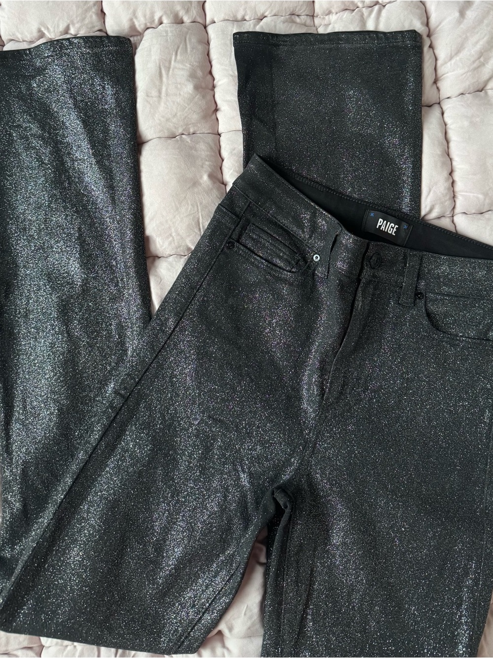 PAIGE Women's Black Sparkle pants size 28